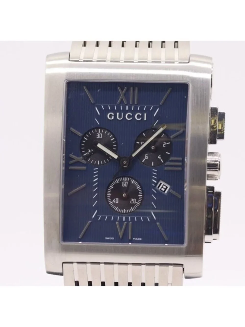 Gucci Quartz Date Chronograph Blue Dial Watch